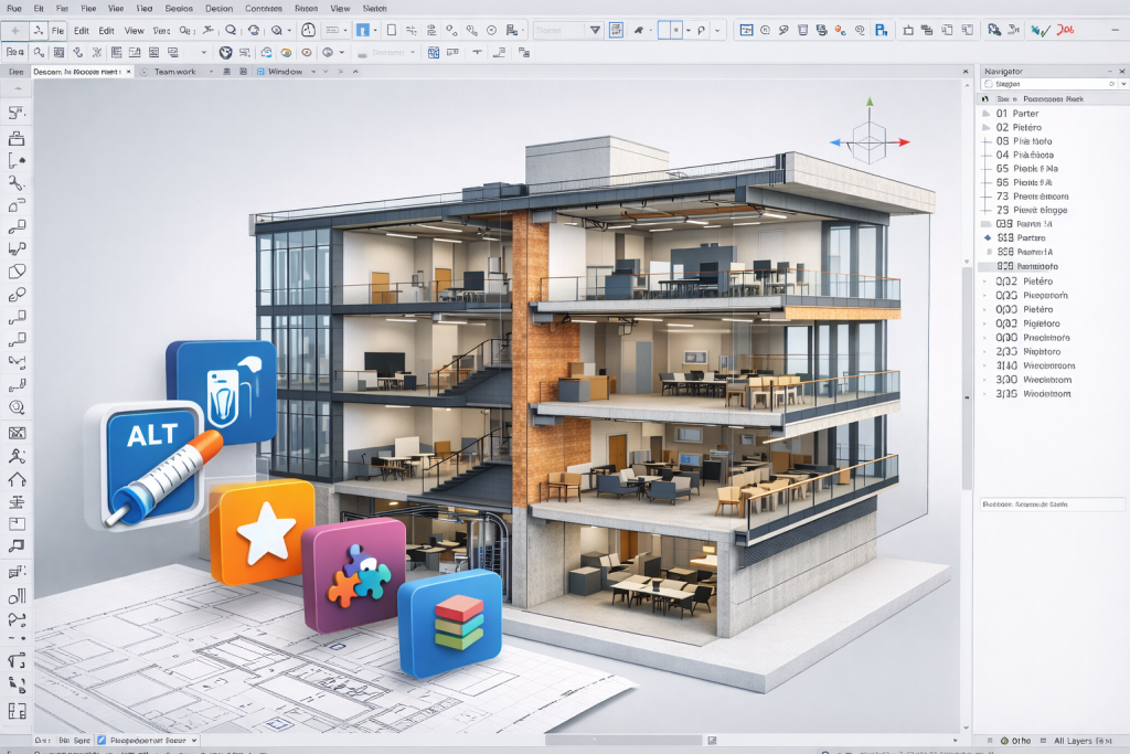 modelowanie budynku w Archicad BIM