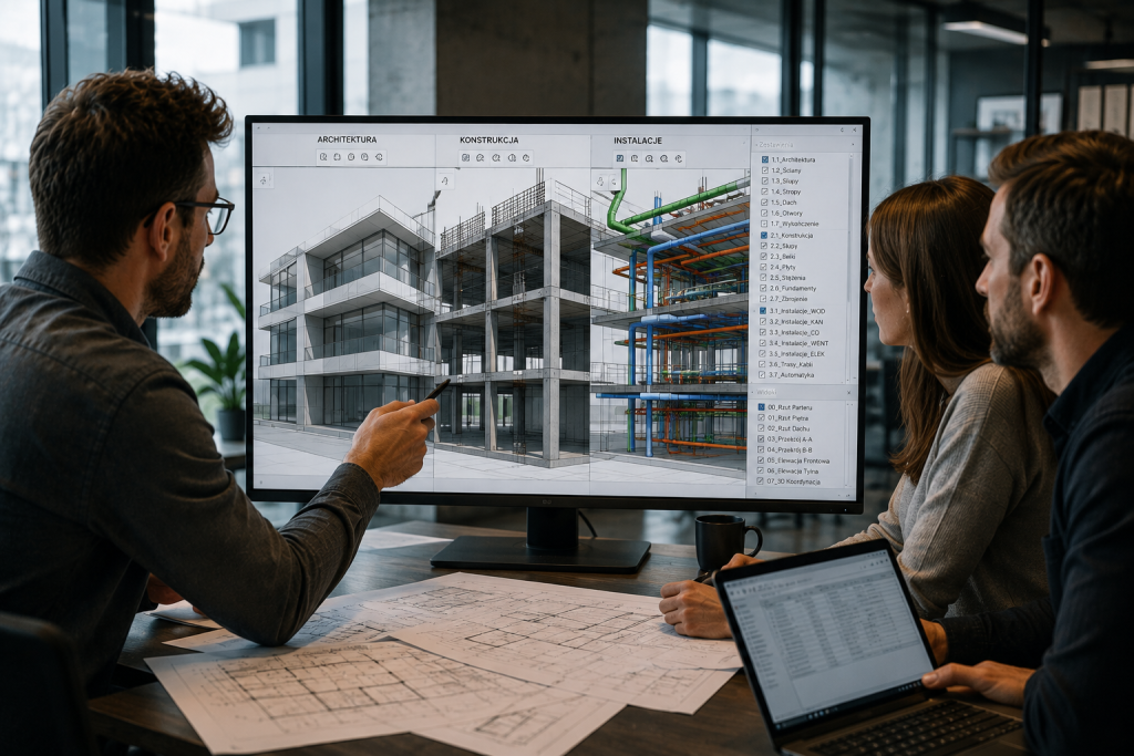 Koordynacja modelu BIM Archicad z innymi branżami